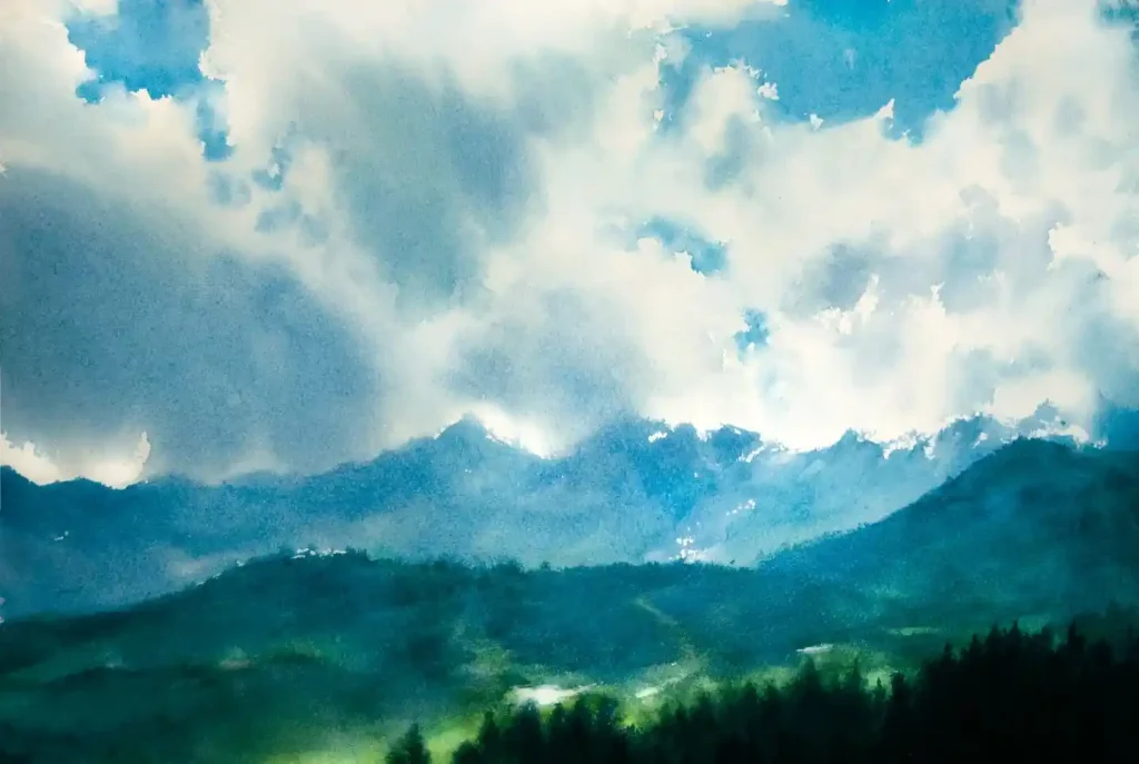 Watercolor Sky Drawing Ideas