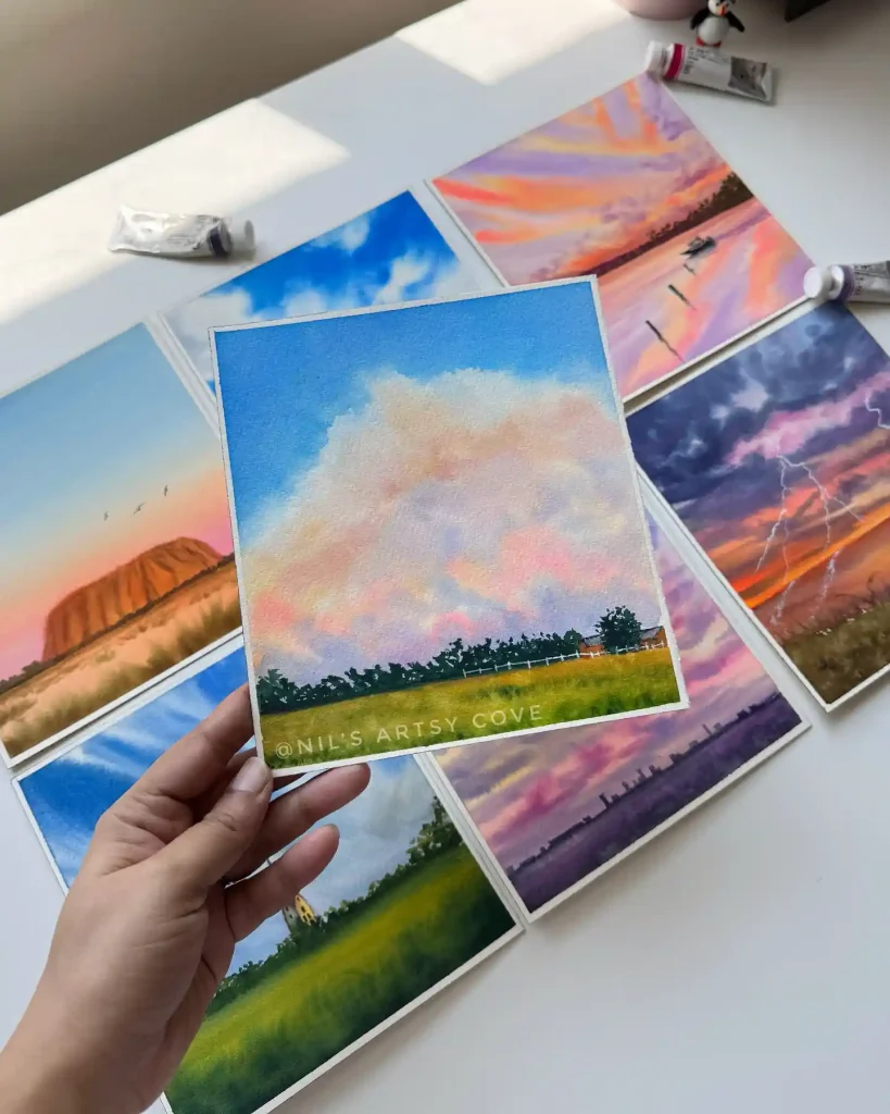 Watercolor Sky Drawing Ideas
