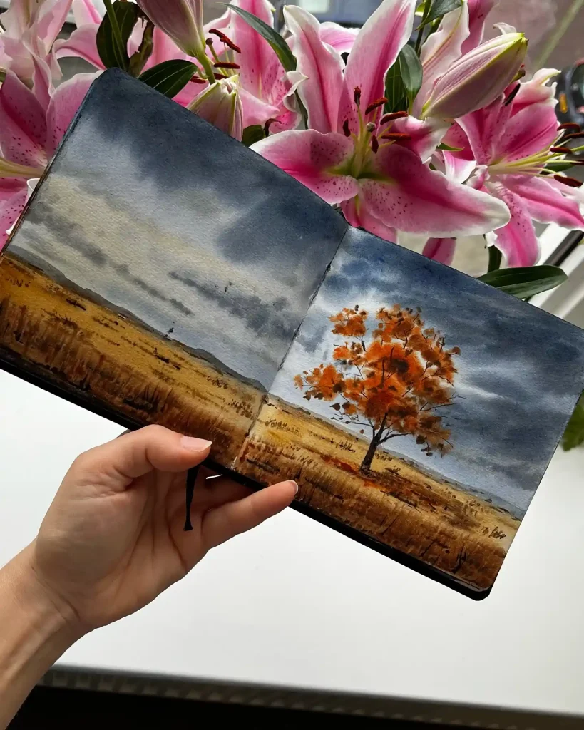 Watercolor Sky Drawing Ideas