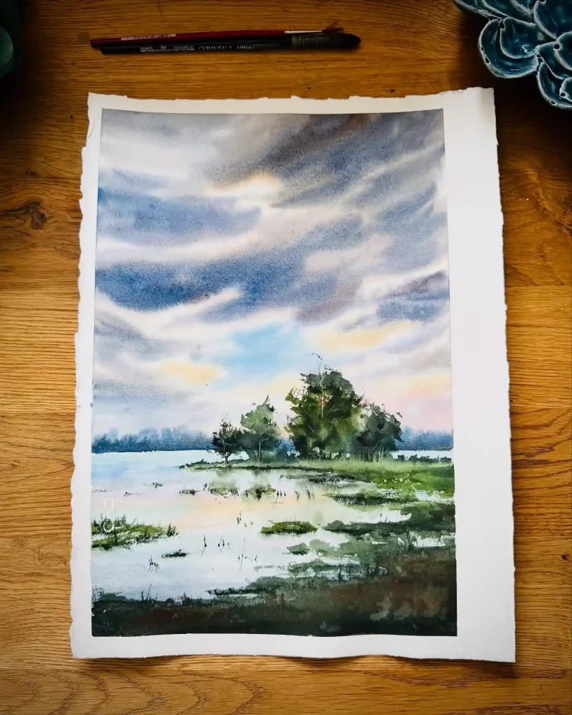 Watercolor Sky Drawing Ideas