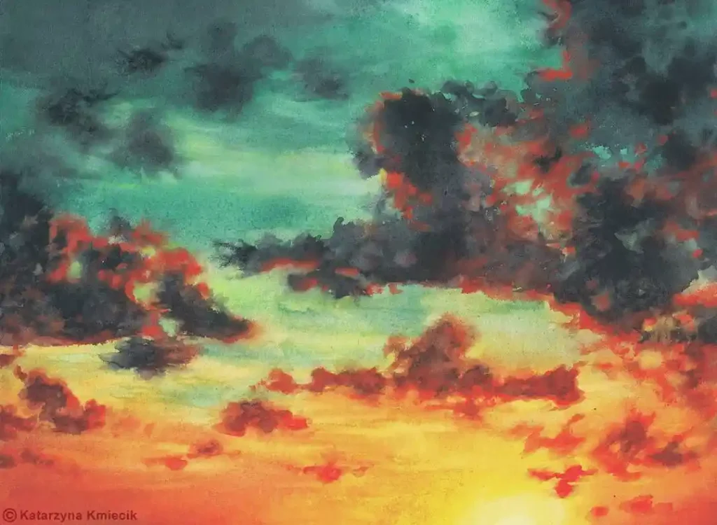 Watercolor Sky Drawing Ideas