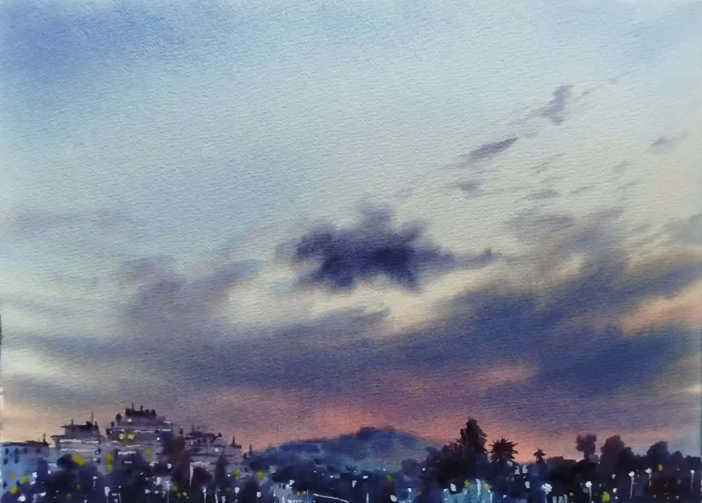 Watercolor Sky Drawing Ideas