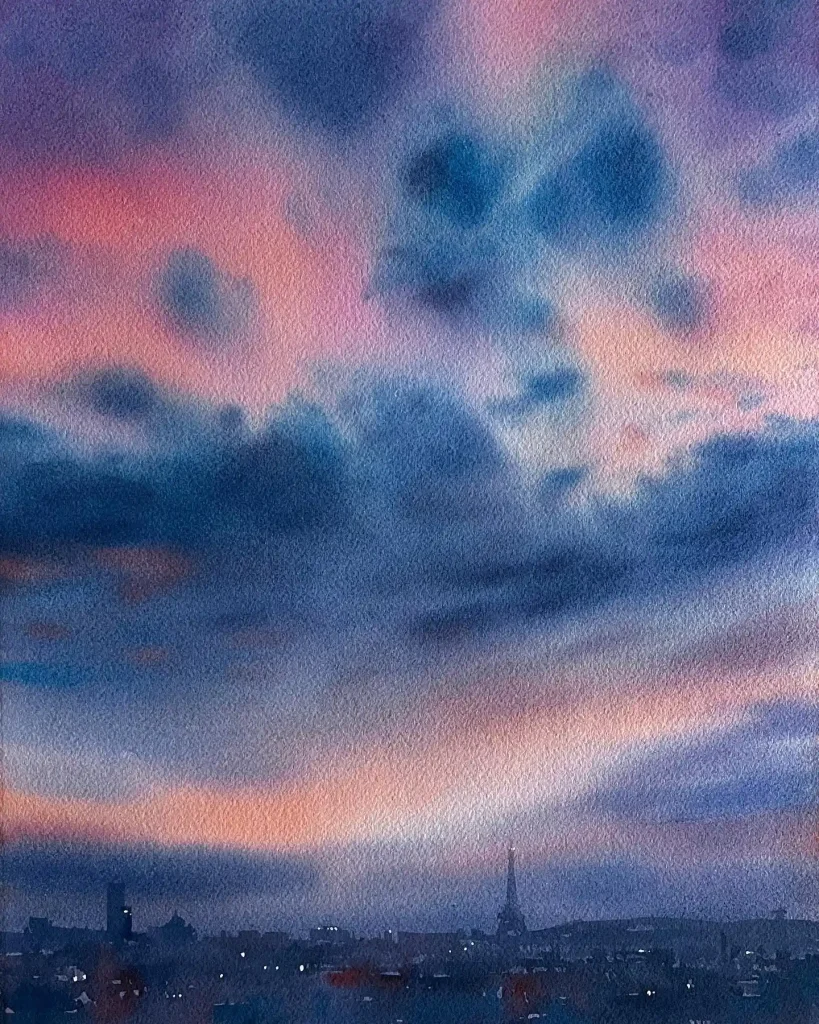 Watercolor Sky Drawing Ideas