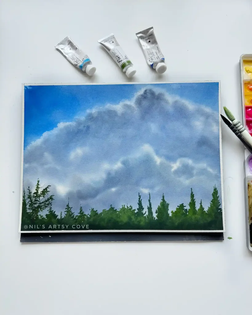 Watercolor Sky Drawing Ideas