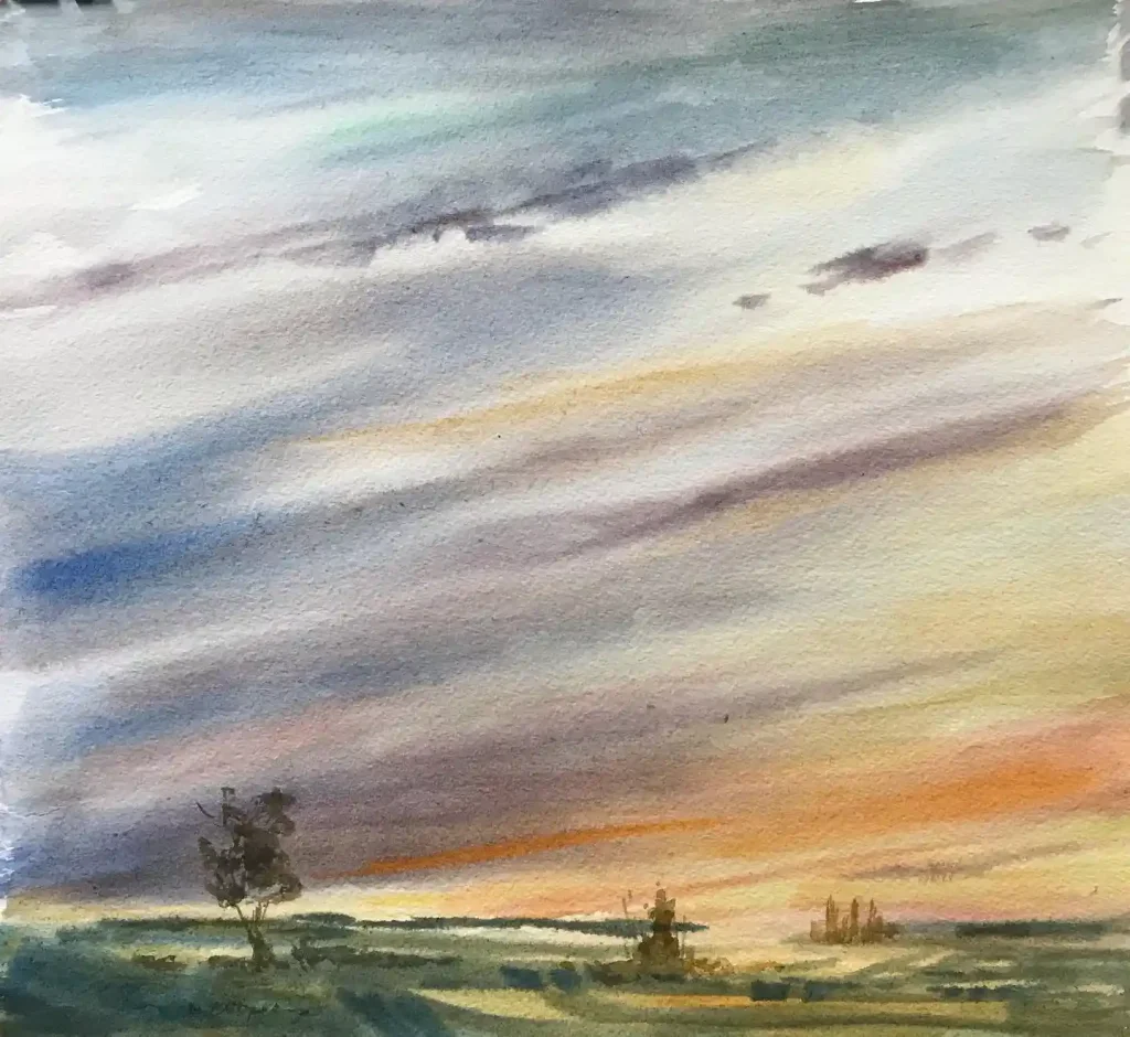 Watercolor Sky Drawing Ideas
