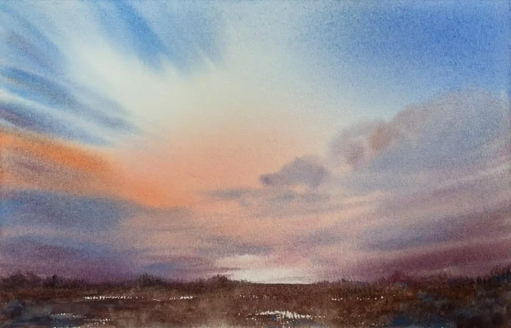 Watercolor Sky Drawing Ideas