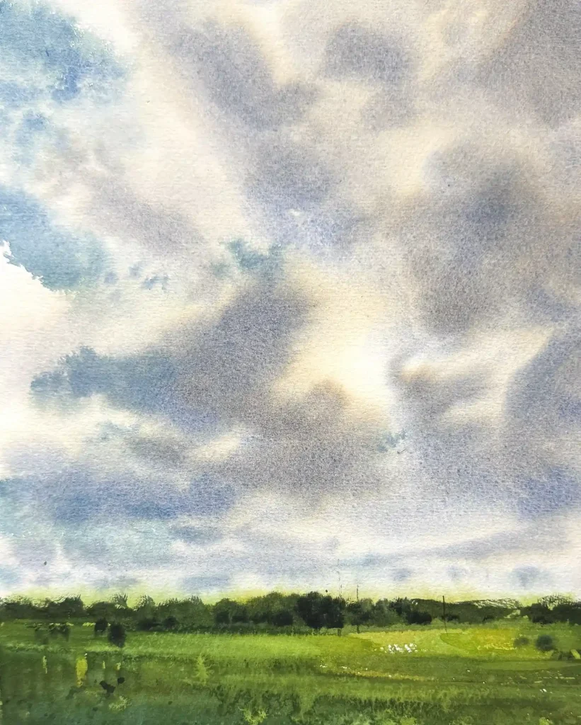 Watercolor Sky Drawing Ideas