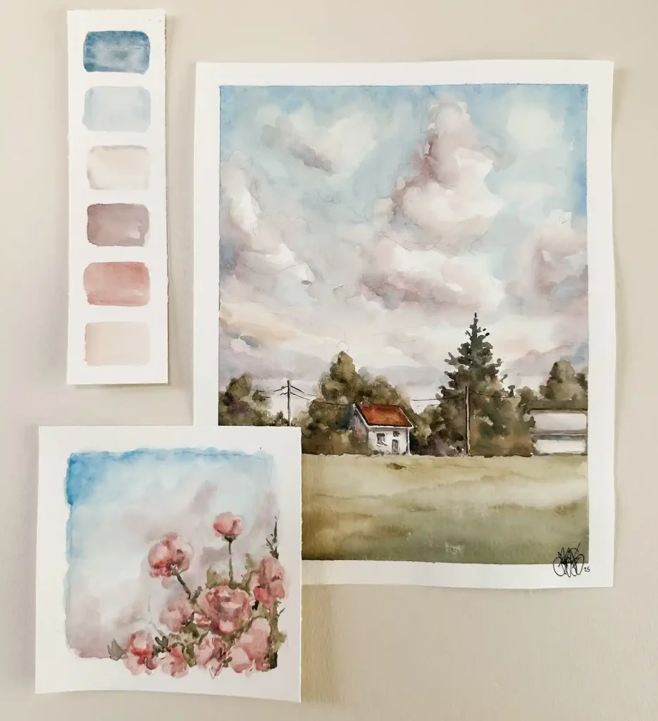 Watercolor Sky Drawing Ideas