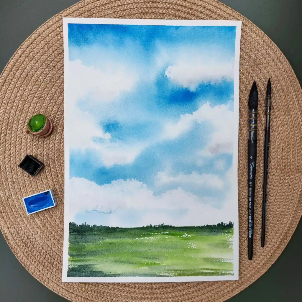 Watercolor Sky Drawing Ideas