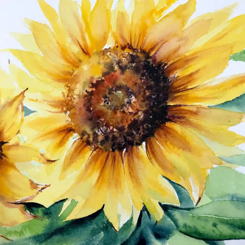 Watercolor Sunflower Drawing Ideas
