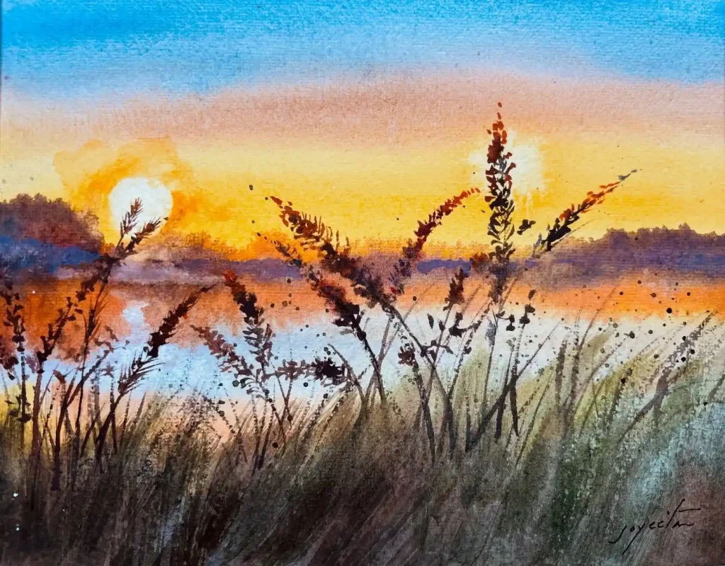 Watercolor Sunset Drawing Ideas
