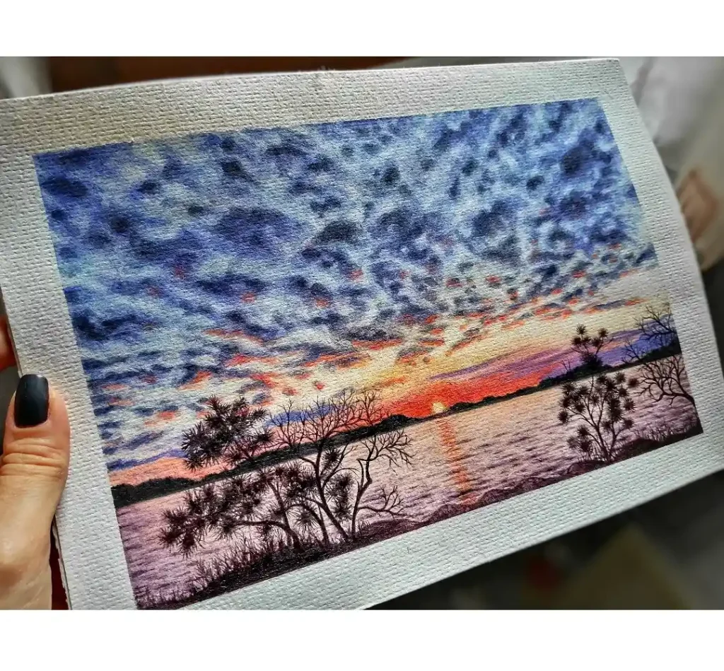 Watercolor Sunset Drawing Ideas
