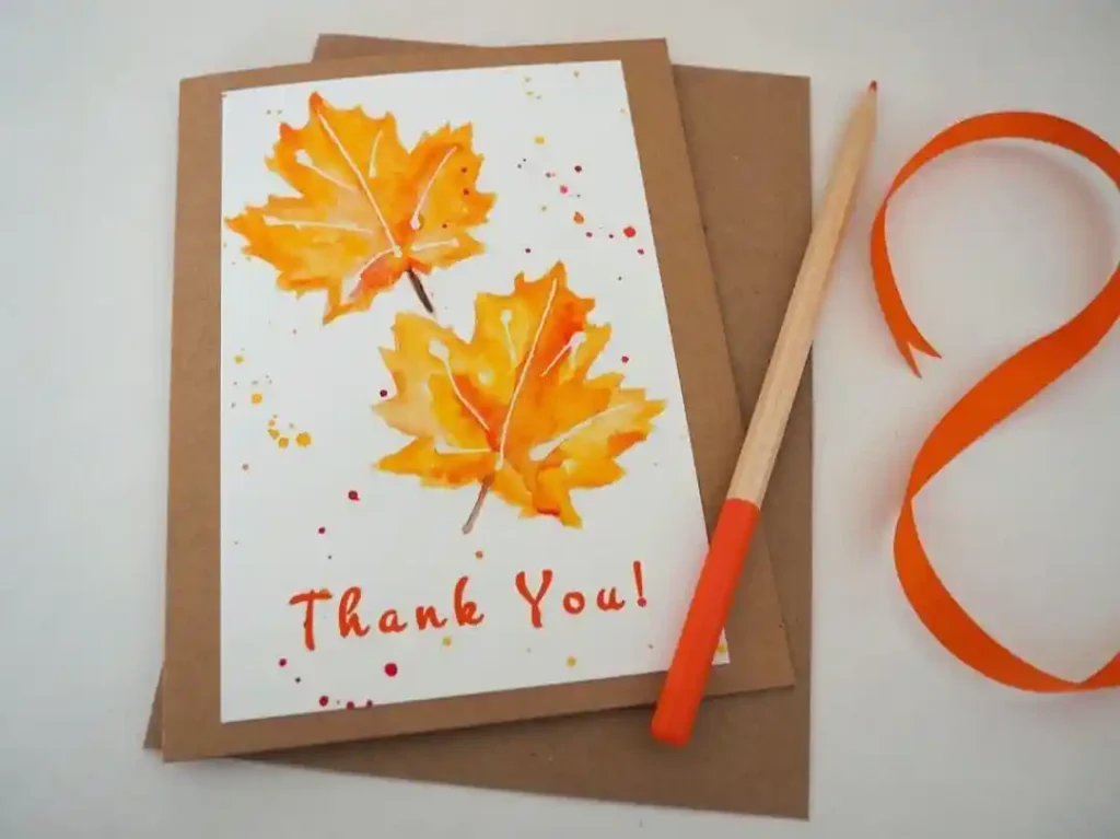 Watercolor Thank You Card Drawing Ideas