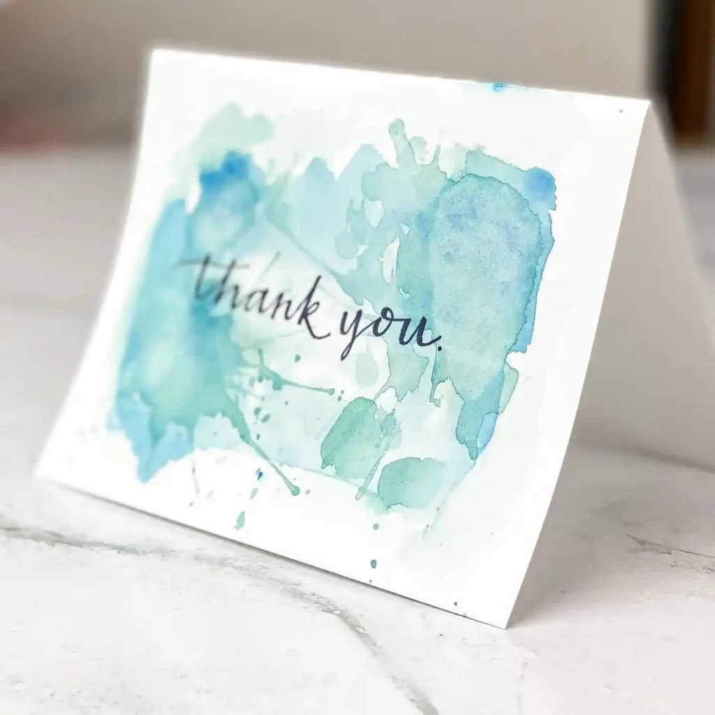 Watercolor Thank You Card Drawing Ideas