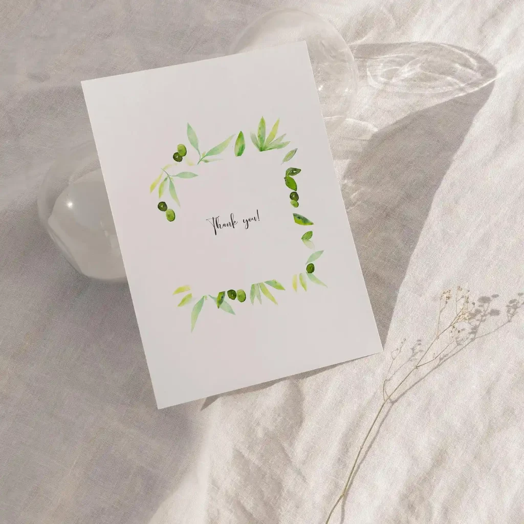 Watercolor Thank You Card Drawing Ideas