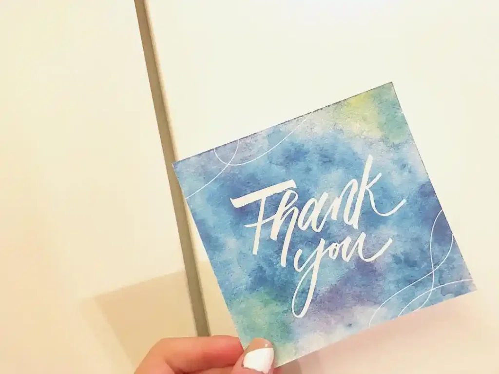 Watercolor Thank You Card Drawing Ideas
