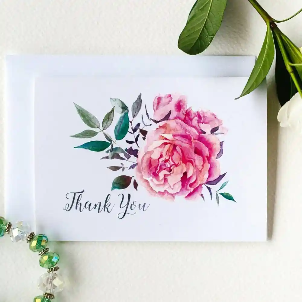 Watercolor Thank You Card Drawing Ideas