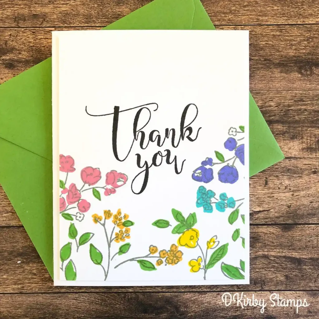 Watercolor Thank You Card Drawing Ideas