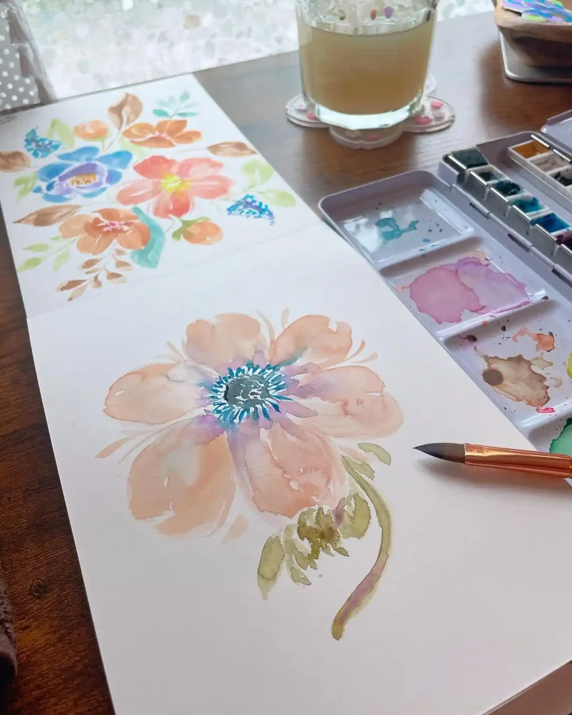 Watercolor Anemone Drawing Ideas (23)