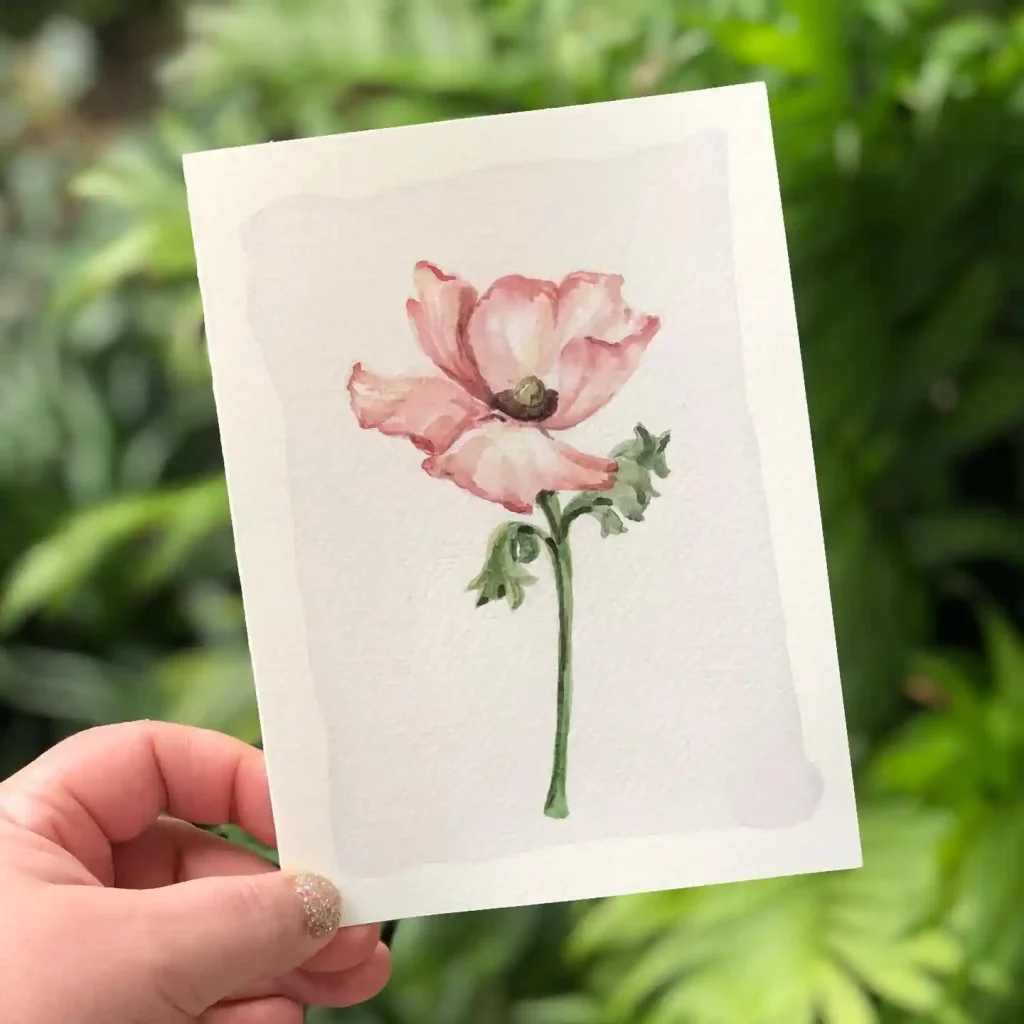 Watercolor Anemone Drawing Ideas (24)