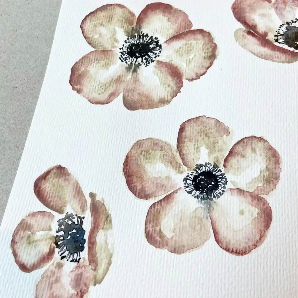 Watercolor Anemone Drawing Ideas (3)