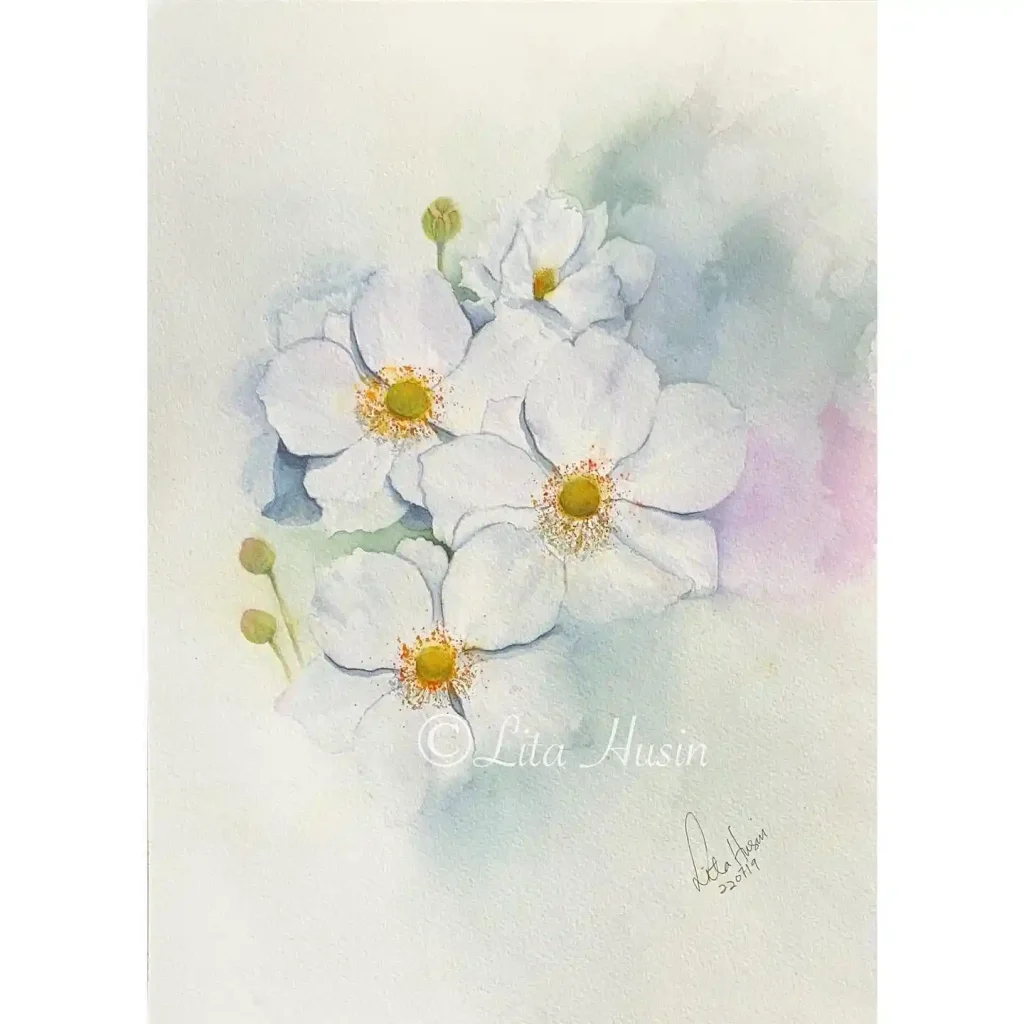 Watercolor Anemone Drawing Ideas (31)