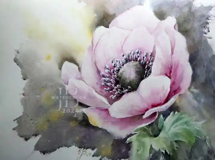 Watercolor Anemone Drawing Ideas (8)