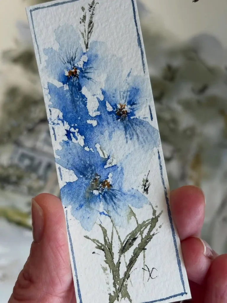 Watercolor Bookmark Drawing Ideas 1