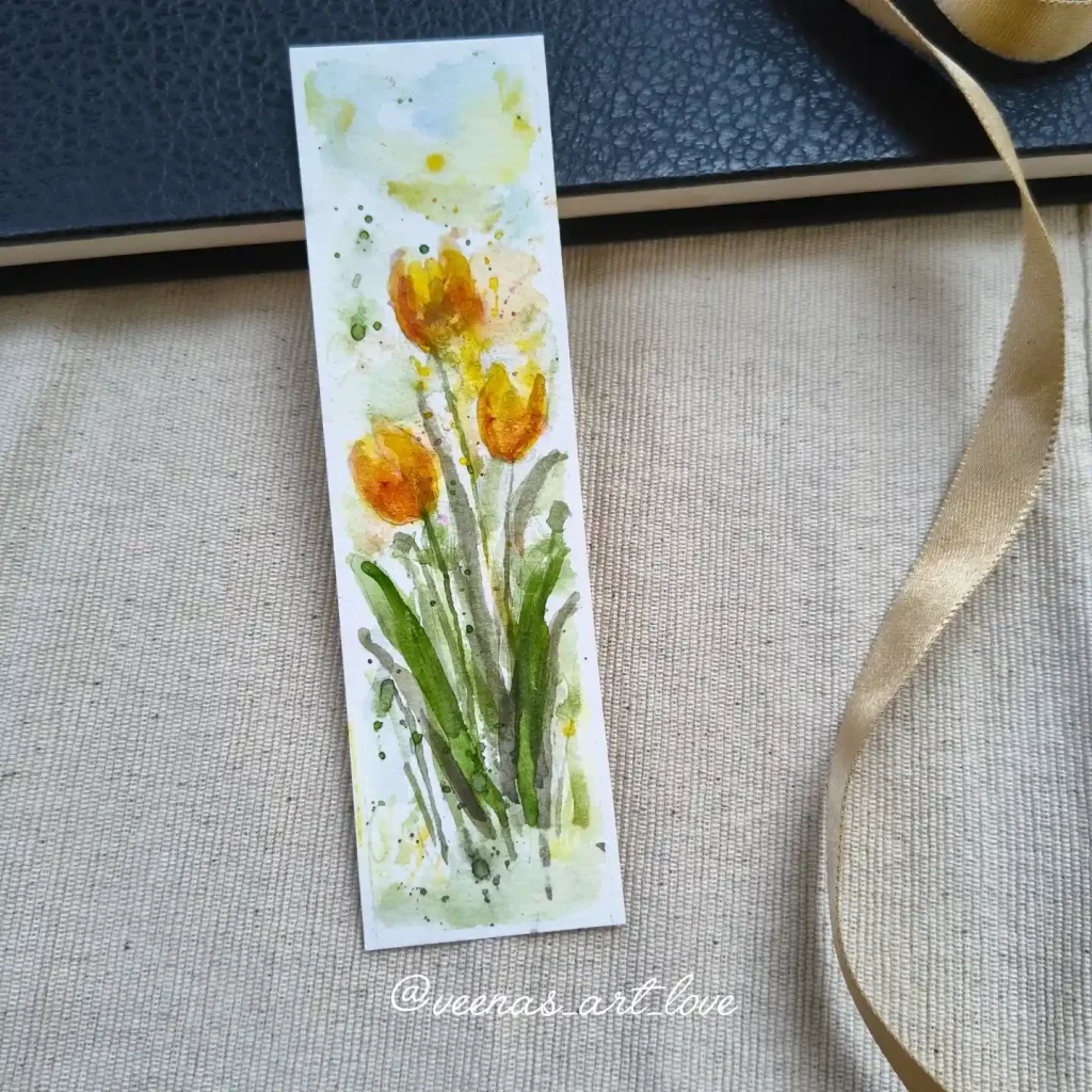 Watercolor Bookmark Drawing Ideas 17
