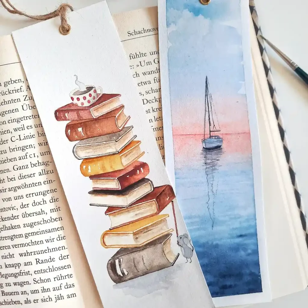 Watercolor Bookmark Drawing Ideas 2