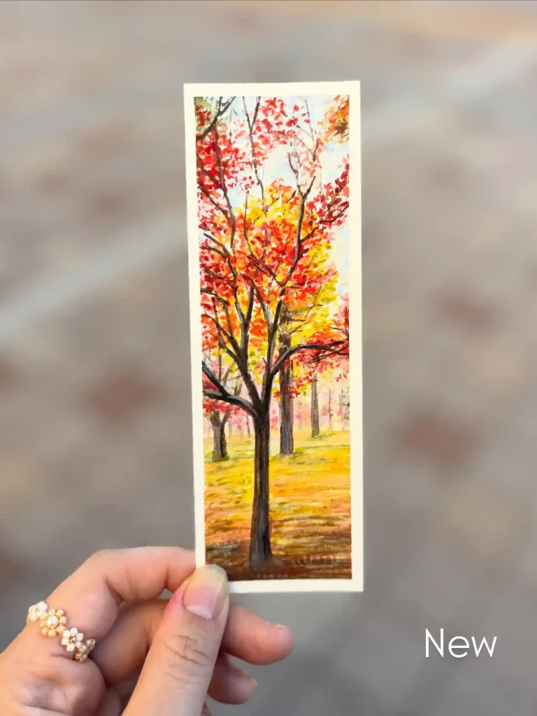 Watercolor Bookmark Drawing Ideas 20
