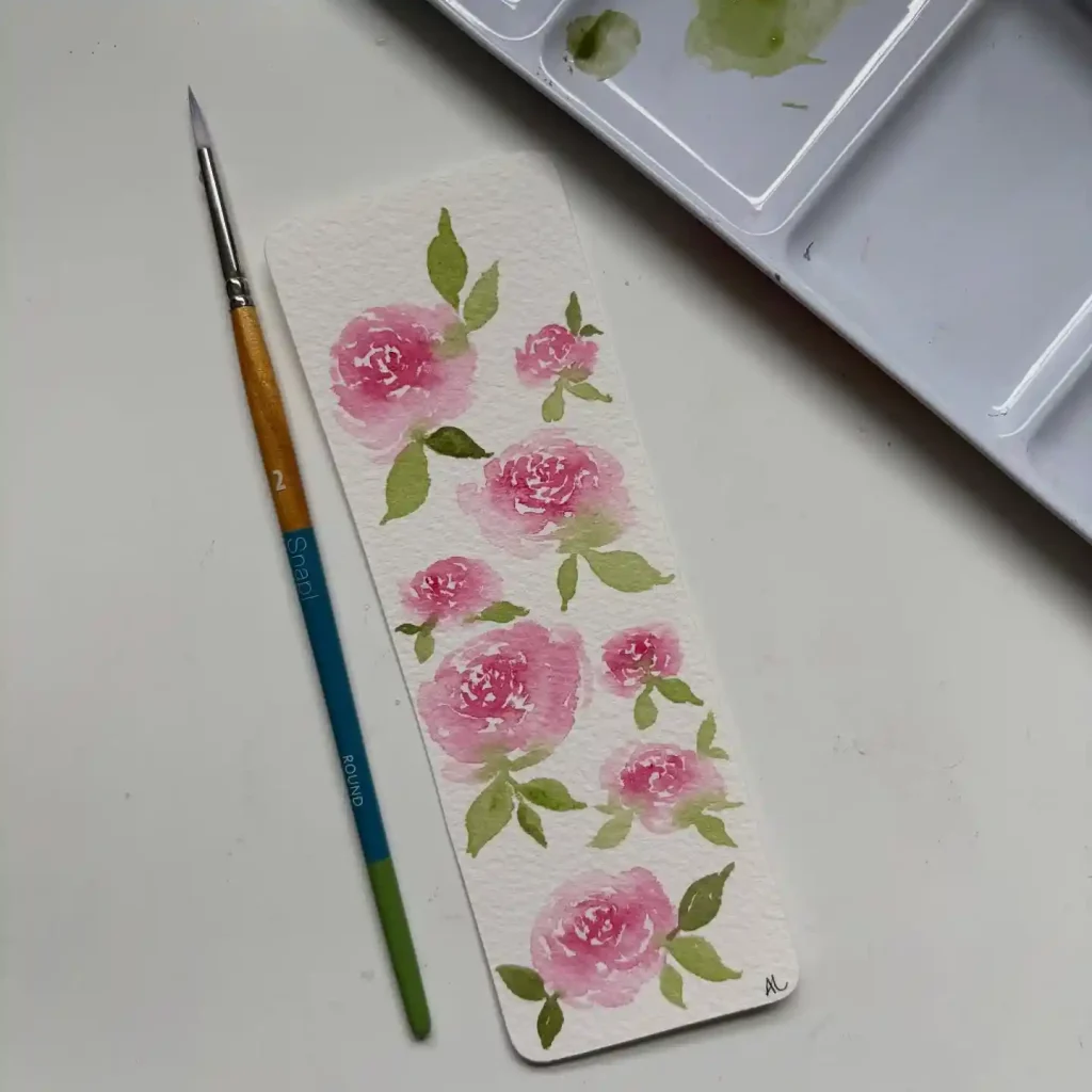 Watercolor Bookmark Drawing Ideas 21