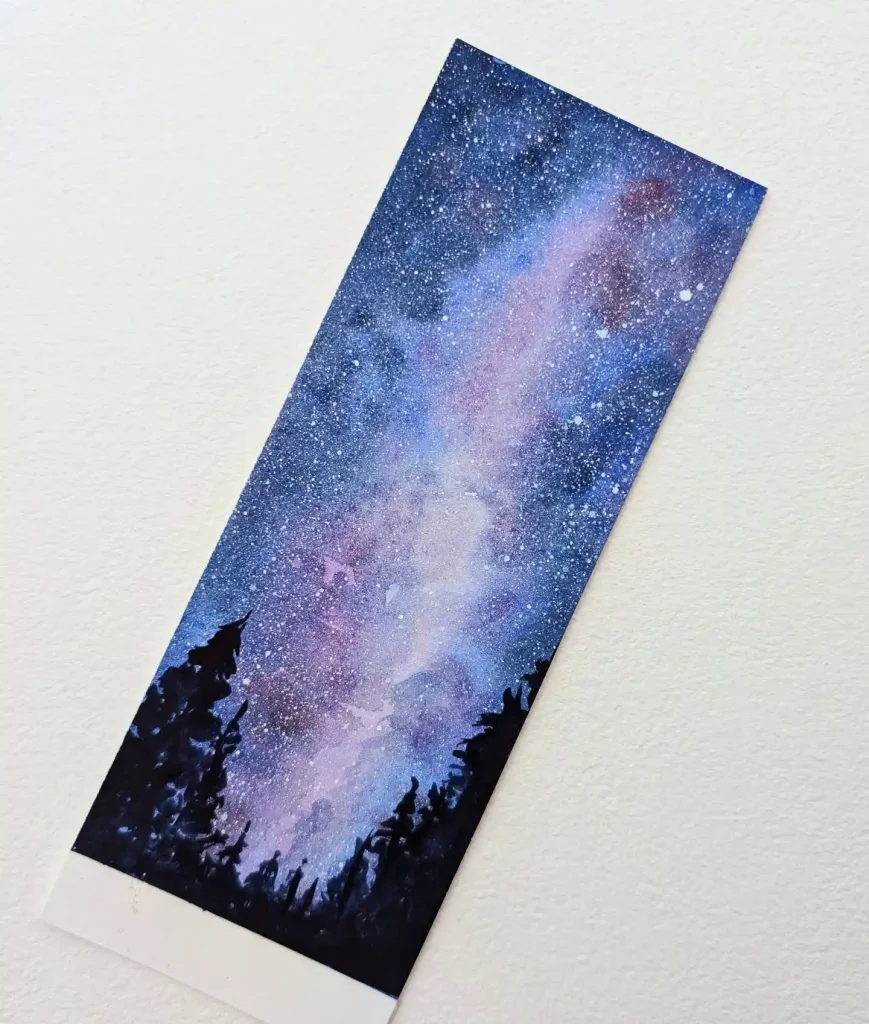 Watercolor Bookmark Drawing Ideas 22