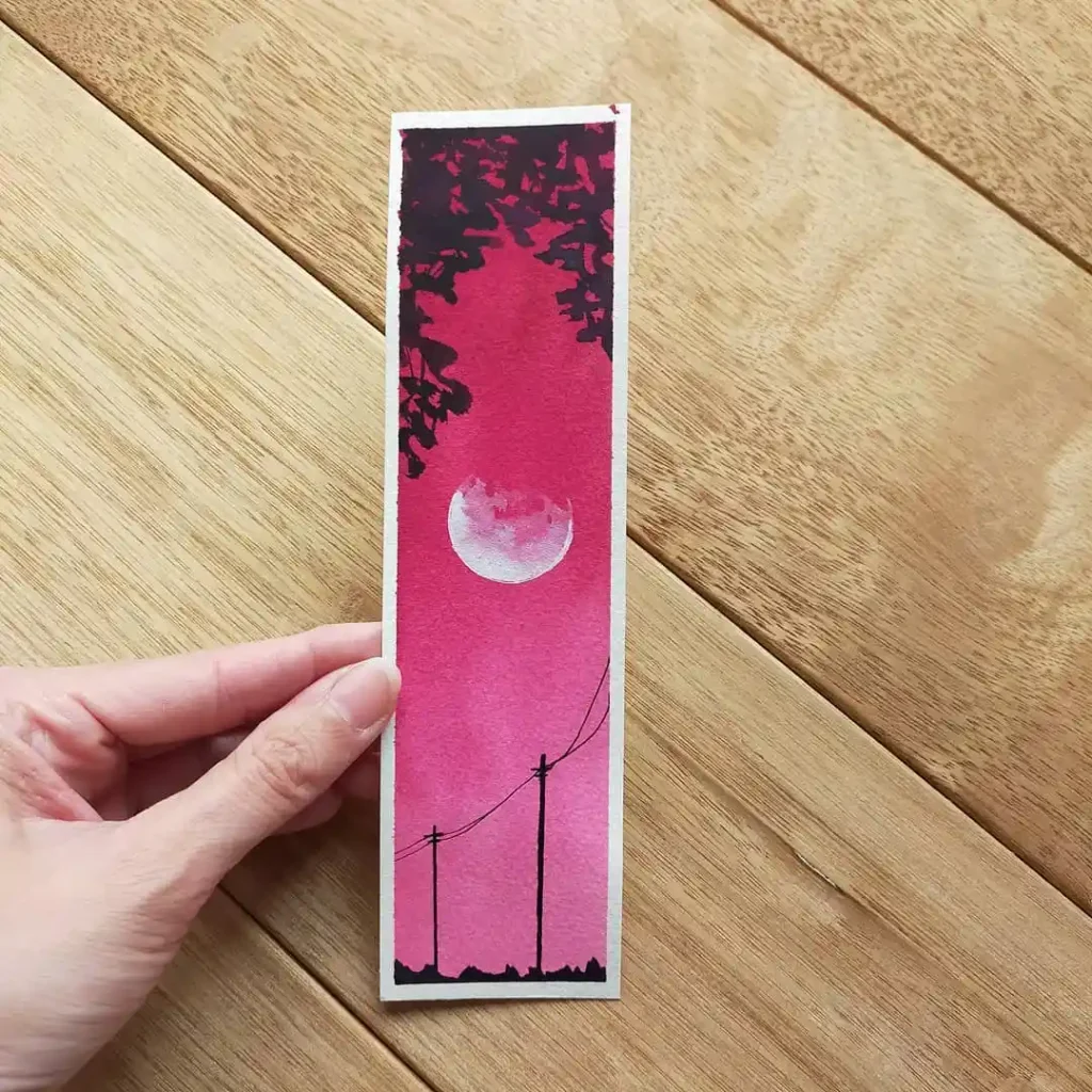 Watercolor Bookmark Drawing Ideas 24