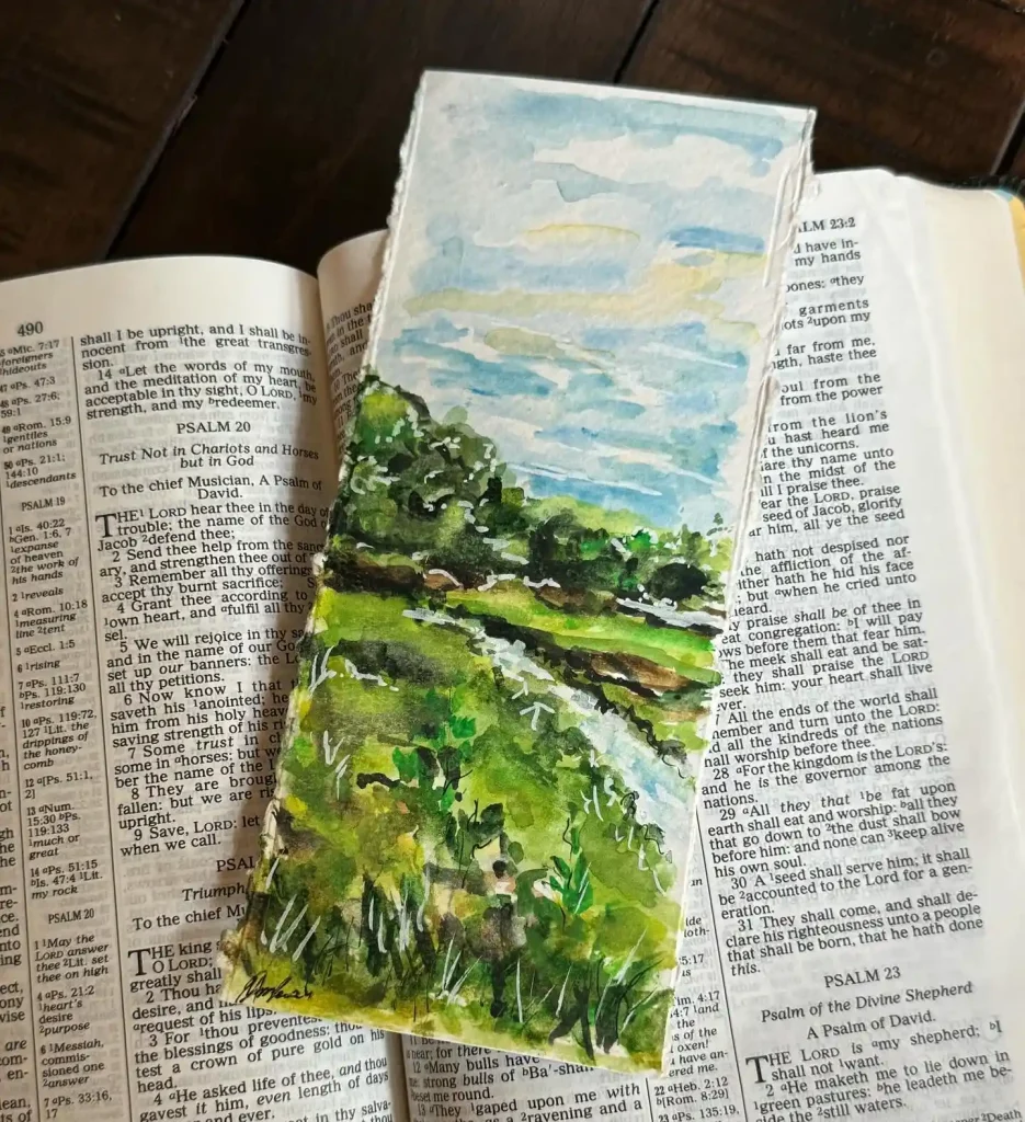 Watercolor Bookmark Drawing Ideas 25