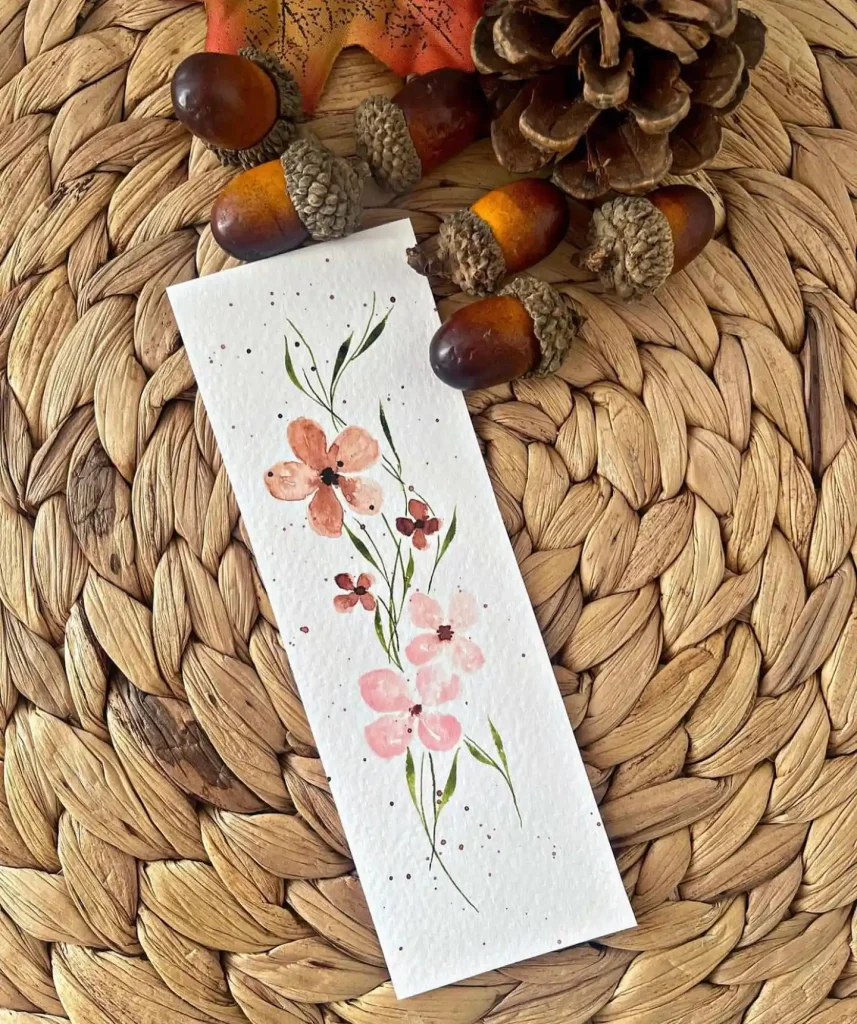 Watercolor Bookmark Drawing Ideas 29