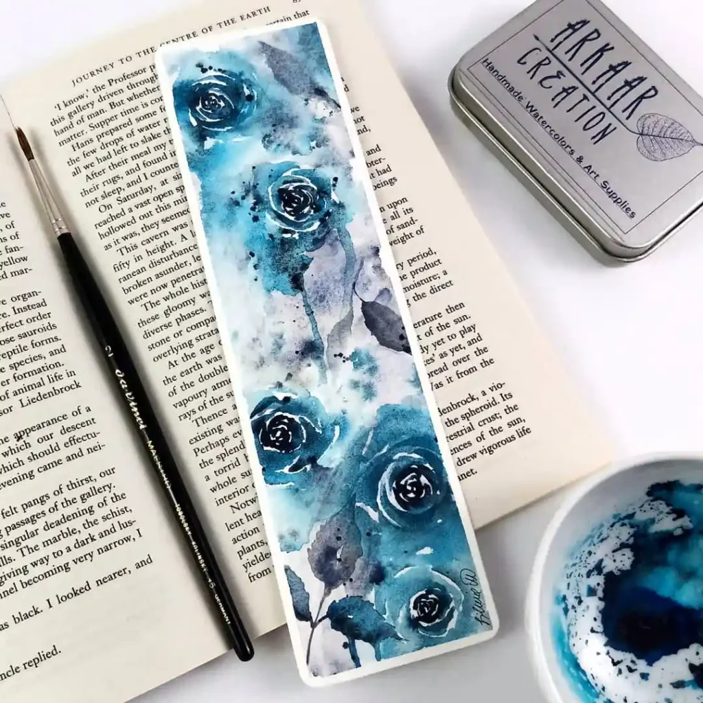 Watercolor Bookmark Drawing Ideas 31