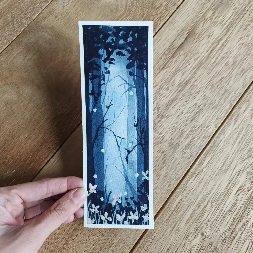 Watercolor Bookmark Drawing Ideas 32