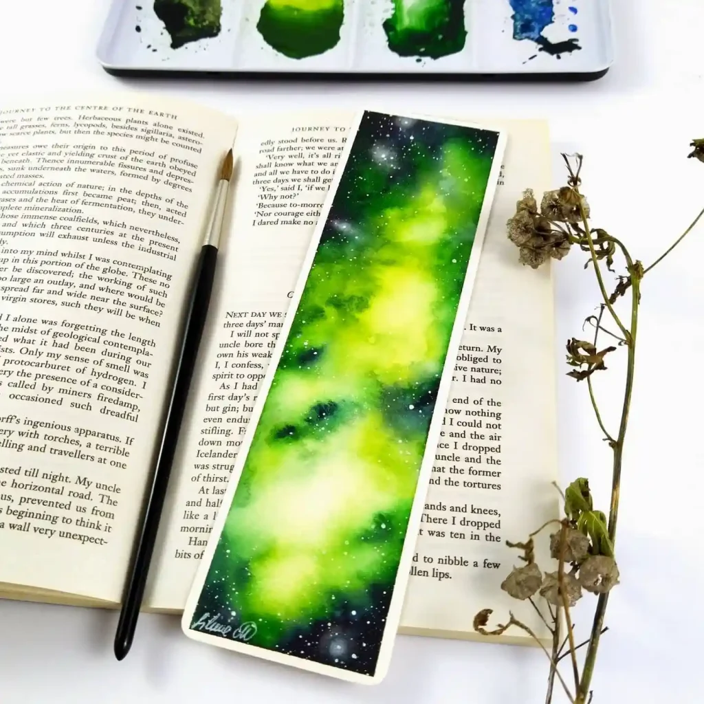 Watercolor Bookmark Drawing Ideas 35