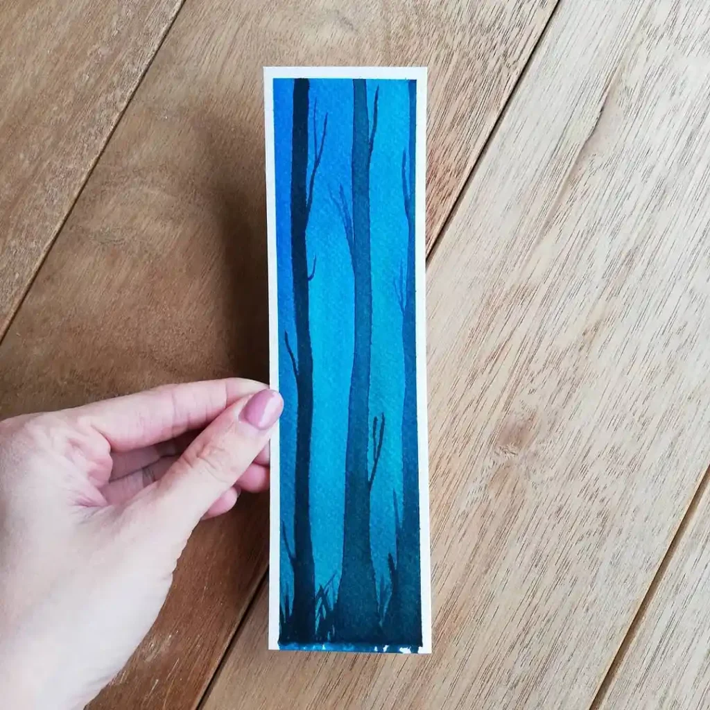 Watercolor Bookmark Drawing Ideas 39