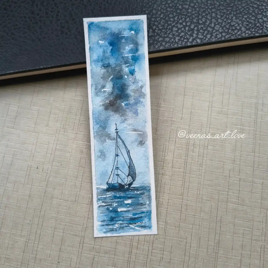 Watercolor Bookmark Drawing Ideas 4