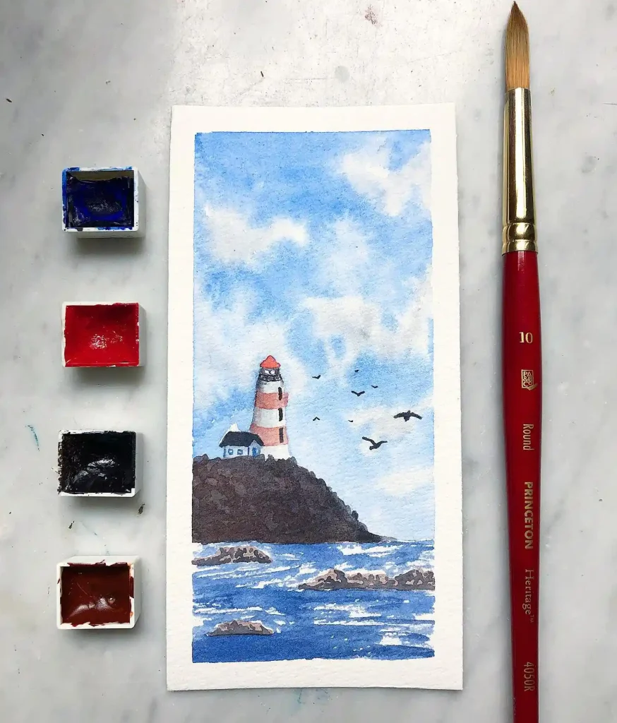 Watercolor Bookmark Drawing Ideas 43