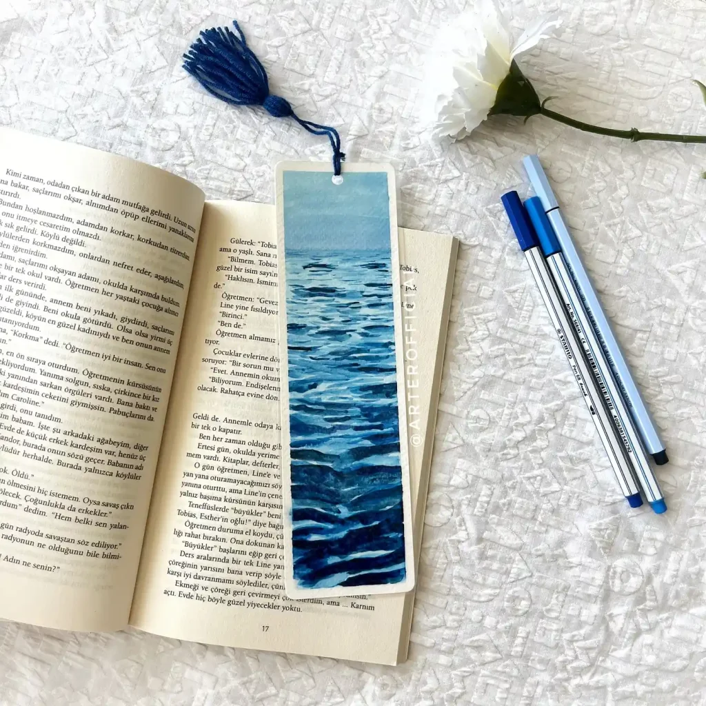 Watercolor Bookmark Drawing Ideas 6