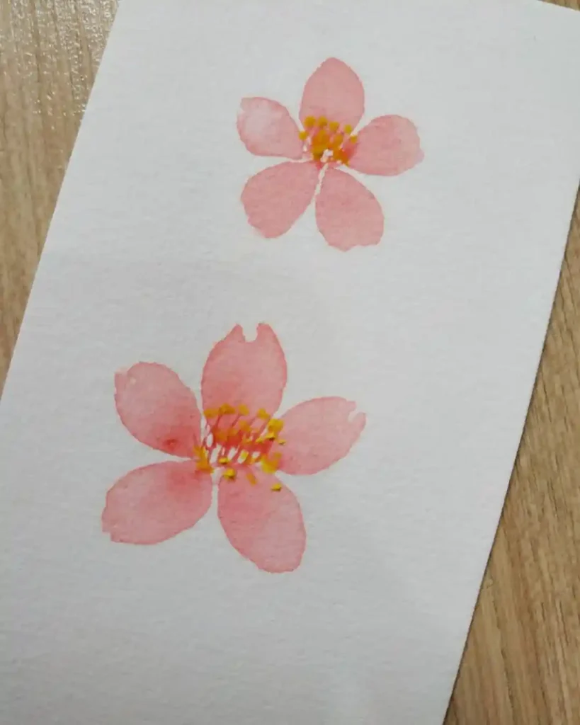 Watercolor Cherry Blossom Drawing Ideas (10)