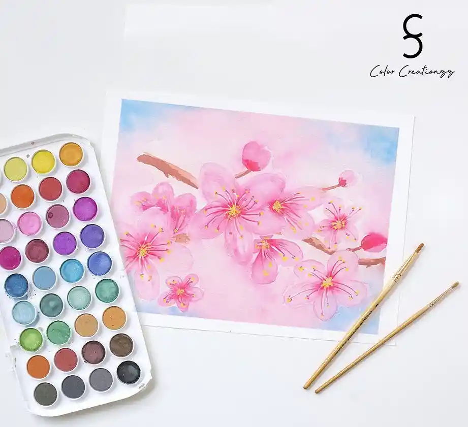 Watercolor Cherry Blossom Drawing Ideas (22)