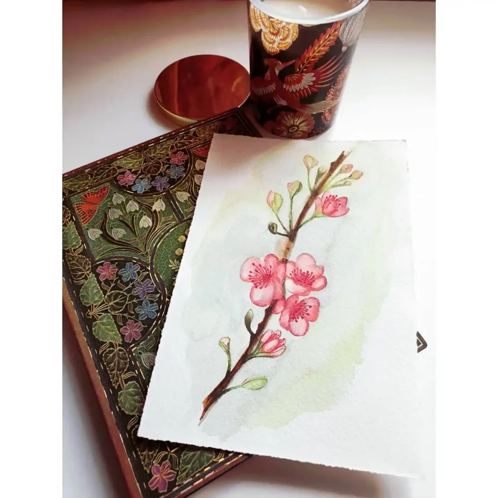 Watercolor Cherry Blossom Drawing Ideas (23)