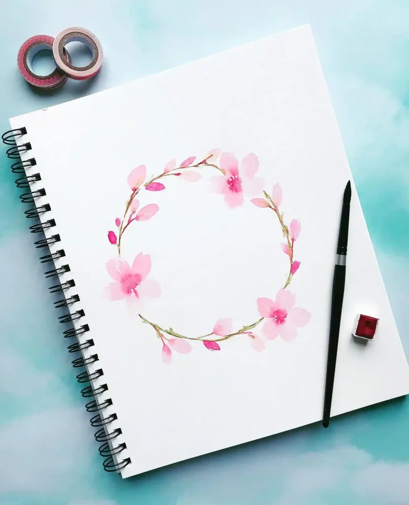 Watercolor Cherry Blossom Drawing Ideas (26)