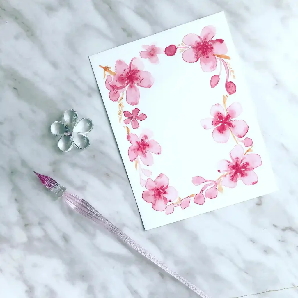 Watercolor Cherry Blossom Drawing Ideas (8)