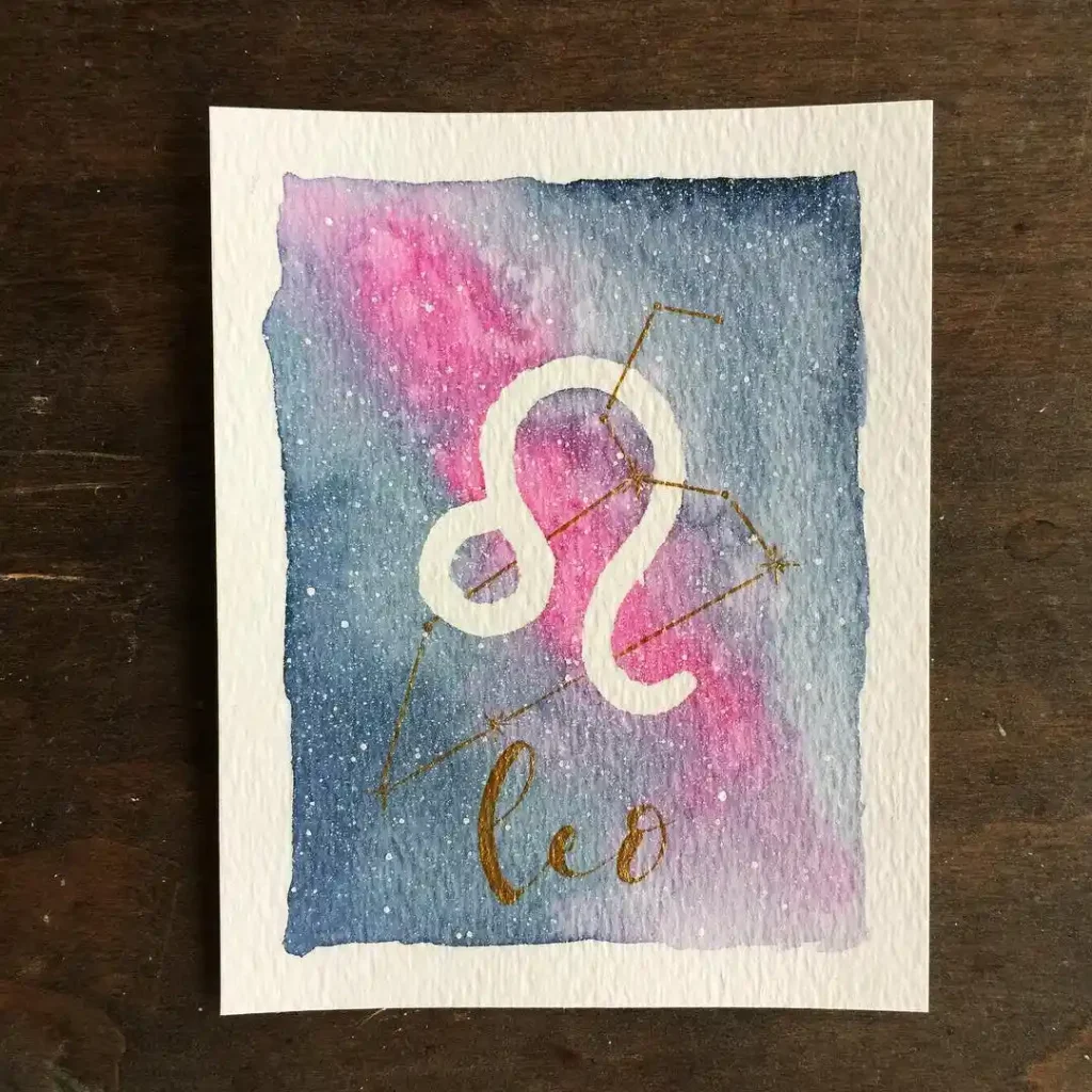 Watercolor Constellation Drawing Ideas 11