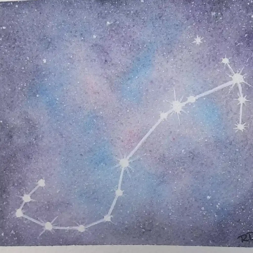 Watercolor Constellation Drawing Ideas 15
